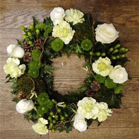fwthumbWoodland wreath with white roses.jpg